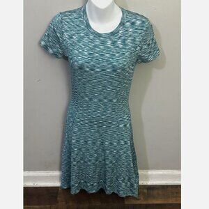 Michael Kors Short Sleeve Tile Blue Dress Women's Size S